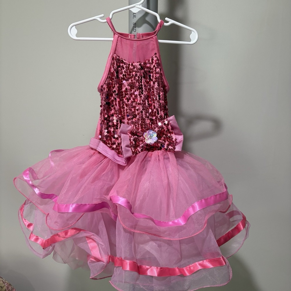 Weissman Girls Hello Good Morning Pink Tutu Ballet Dance Costume Sz SC 17155